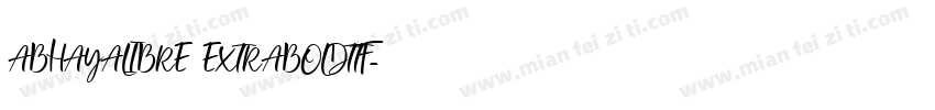 ABHAYALIBRE EXTRABOLDTTF字体转换